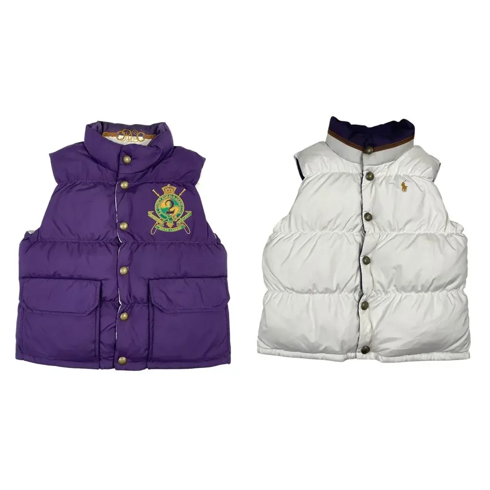 Ralph Lauren County Riders Jockey Vest Pony Reversible Down Vest Girl’s Medium